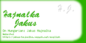 hajnalka jakus business card